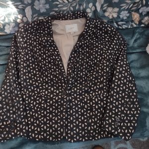 Loft Floral Blazer Black and Gold 4P